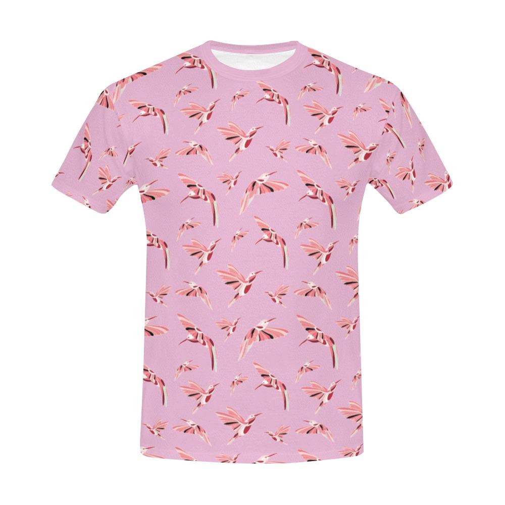 Strawberry Pink All Over Print T-Shirt for Men (USA Size) (Model T40) All Over Print T-Shirt for Men (T40) e-joyer 