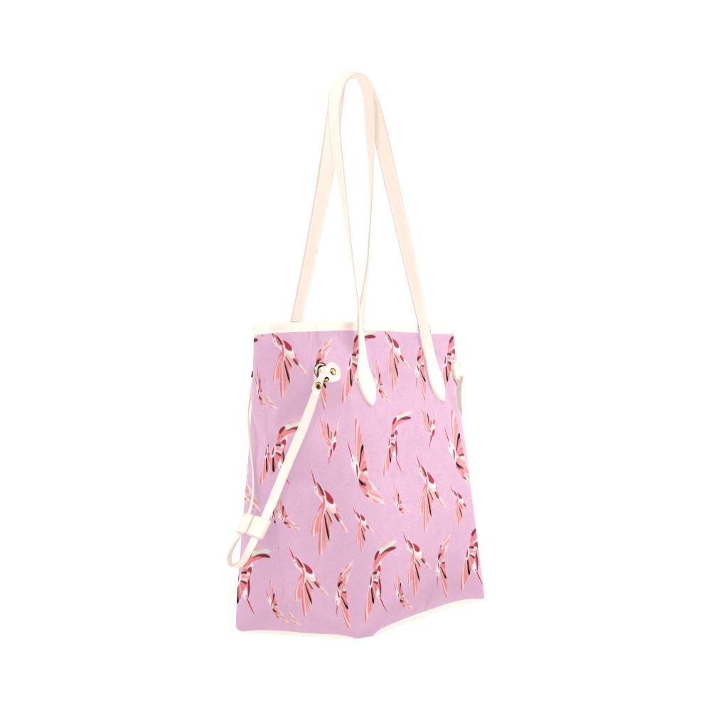 Strawberry Pink Clover Canvas Tote Bag (Model 1661) Clover Canvas Tote Bag (1661) e-joyer 