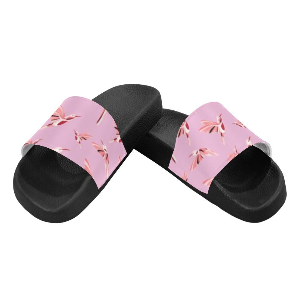 Strawberry Pink Men's Slide Sandals (Model 057) Men's Slide Sandals (057) e-joyer 