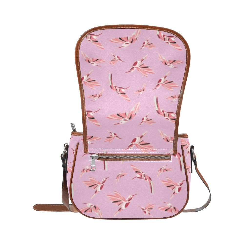 Strawberry Pink Saddle Bag/Small (Model 1649) Full Customization Saddle Bag/Small (Full Customization) e-joyer 