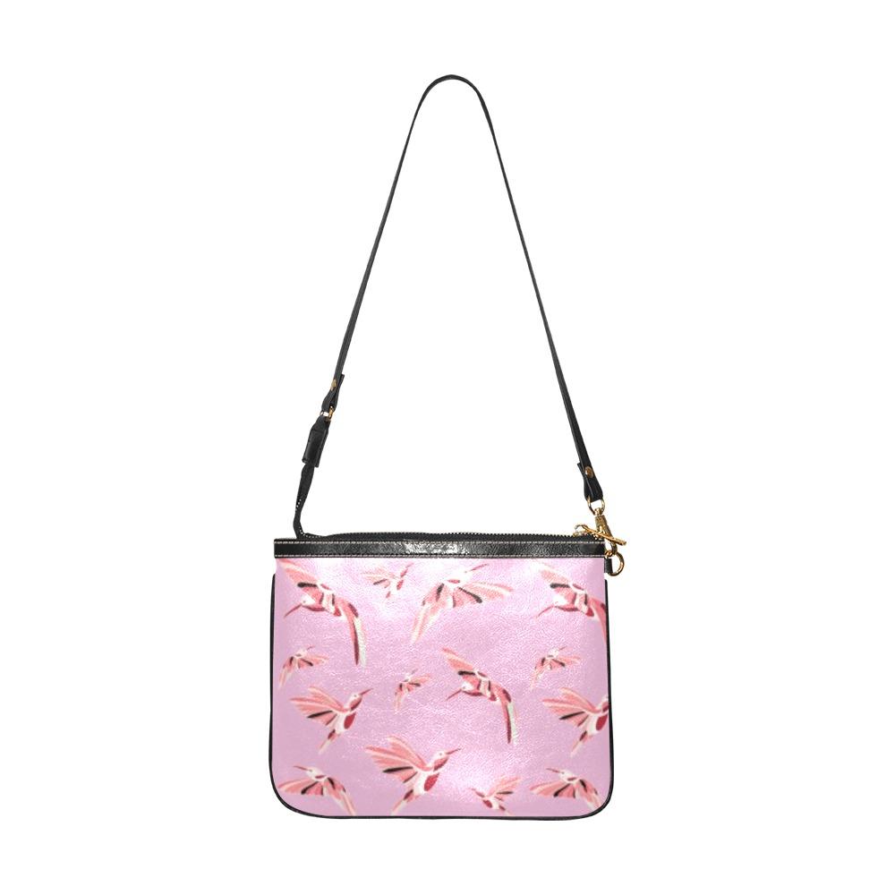 Strawberry Pink Small Shoulder Bag (Model 1710) Small Shoulder Bag (1710) e-joyer 