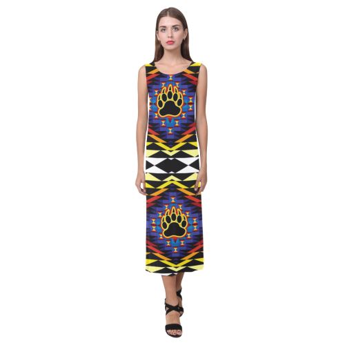 Sunset Bearpaw Blanket Phaedra Sleeveless Open Fork Long Dress (Model D08) Phaedra Sleeveless Open Fork Long Dress (D08) e-joyer 