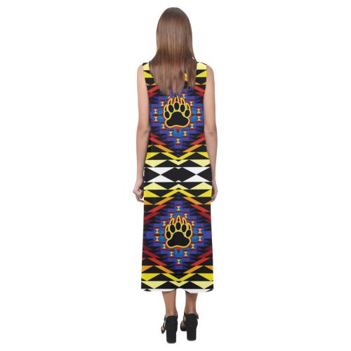 Sunset Bearpaw Blanket Phaedra Sleeveless Open Fork Long Dress (Model D08) Phaedra Sleeveless Open Fork Long Dress (D08) e-joyer 