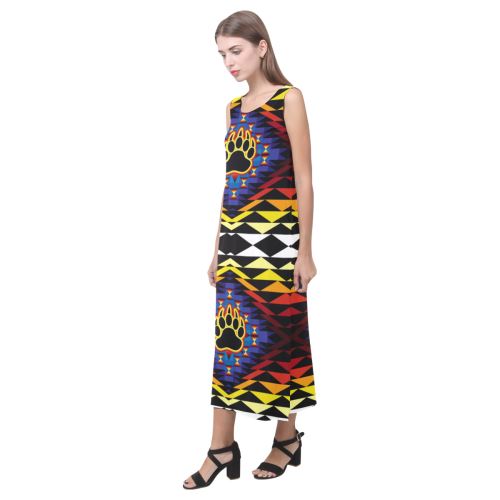 Sunset Bearpaw Blanket Phaedra Sleeveless Open Fork Long Dress (Model D08) Phaedra Sleeveless Open Fork Long Dress (D08) e-joyer 