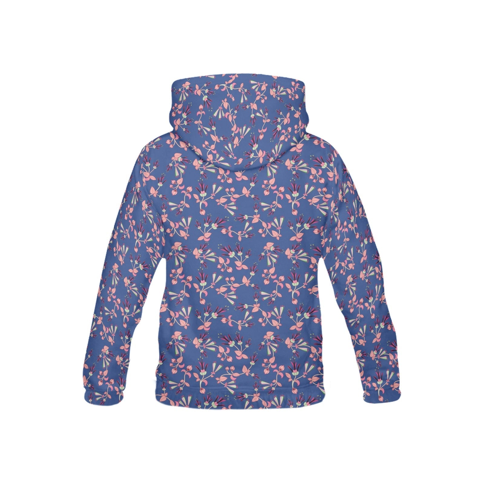 Swift Floral Peach Blue All Over Print Hoodie for Kid (USA Size) (Model H13) All Over Print Hoodie for Kid (H13) e-joyer 
