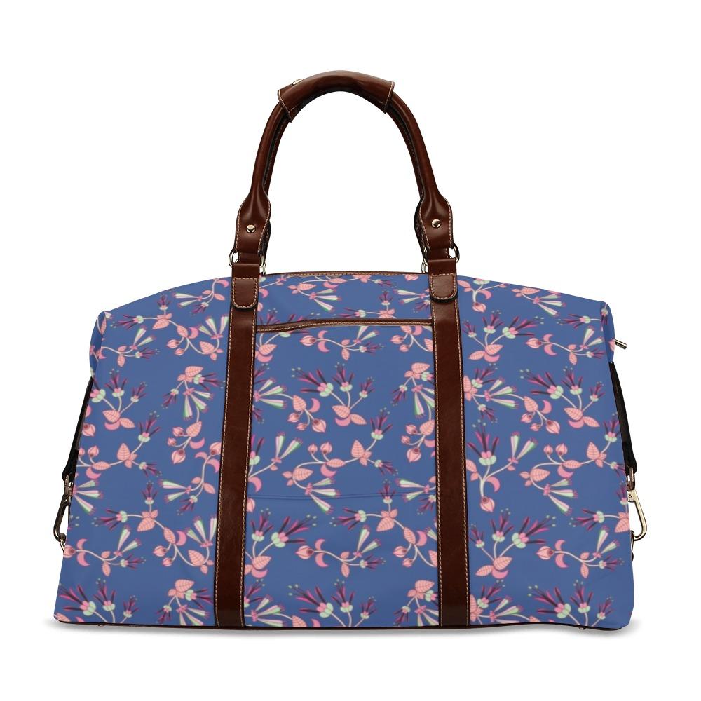 Swift Floral Peach Blue Classic Travel Bag (Model 1643) Remake Classic Travel Bags (1643) e-joyer 