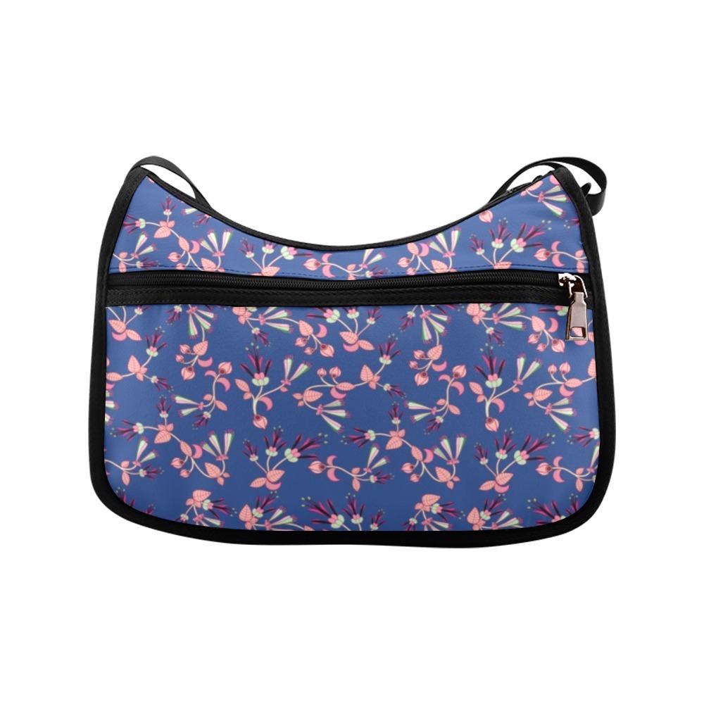 Swift Floral Peach Blue Crossbody Bags (Model 1616) Crossbody Bags (1616) e-joyer 