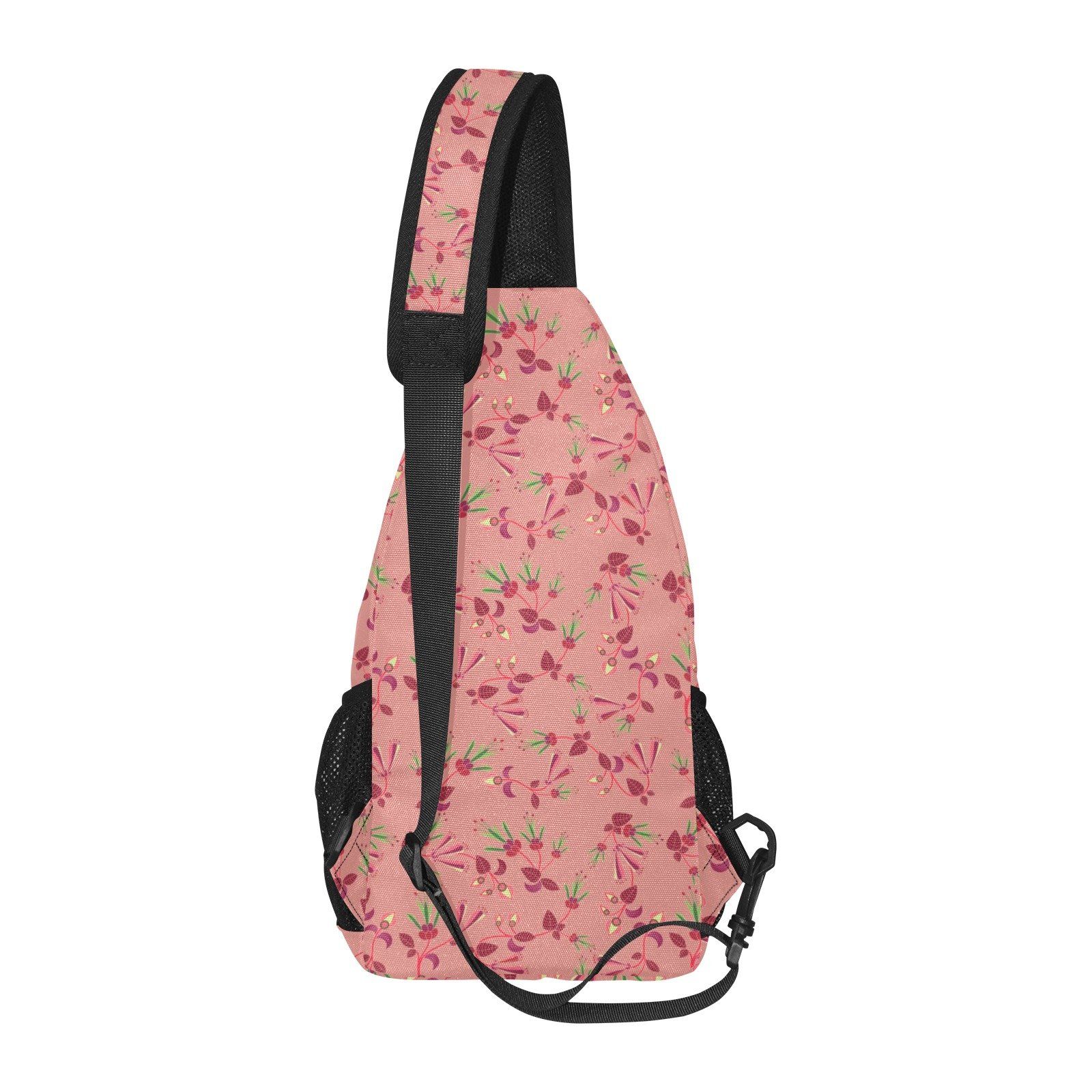 Swift Floral Peach Rouge Remix All Over Print Chest Bag (Model 1719) All Over Print Chest Bag (1719) e-joyer 