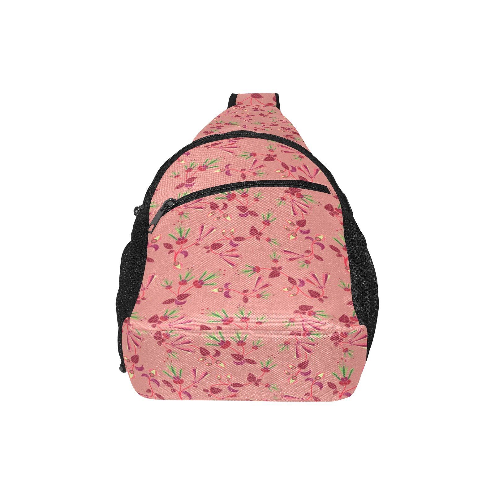 Swift Floral Peach Rouge Remix All Over Print Chest Bag (Model 1719) All Over Print Chest Bag (1719) e-joyer 