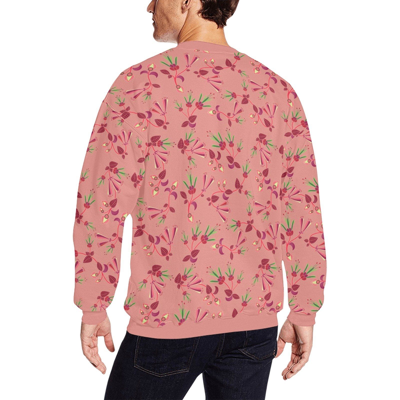 Swift Floral Peach Rouge Remix All Over Print Crewneck Sweatshirt for Men (Model H18) shirt e-joyer 