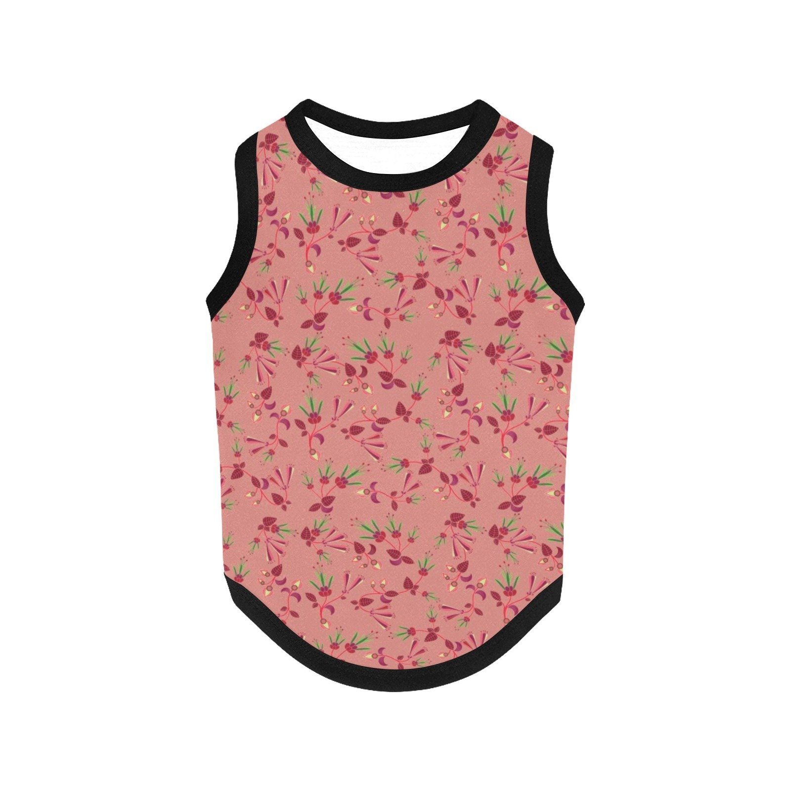 Swift Floral Peach Rouge Remix All Over Print Pet Tank Top Pet Tank Top e-joyer 