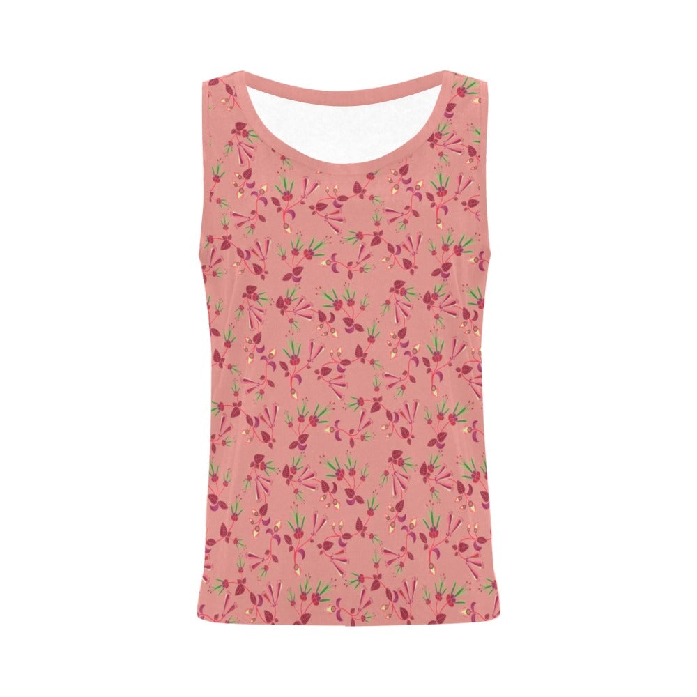 Swift Floral Peach Rouge Remix All Over Print Tank Top for Women (Model T43) All Over Print Tank Top for Women (T43) e-joyer 