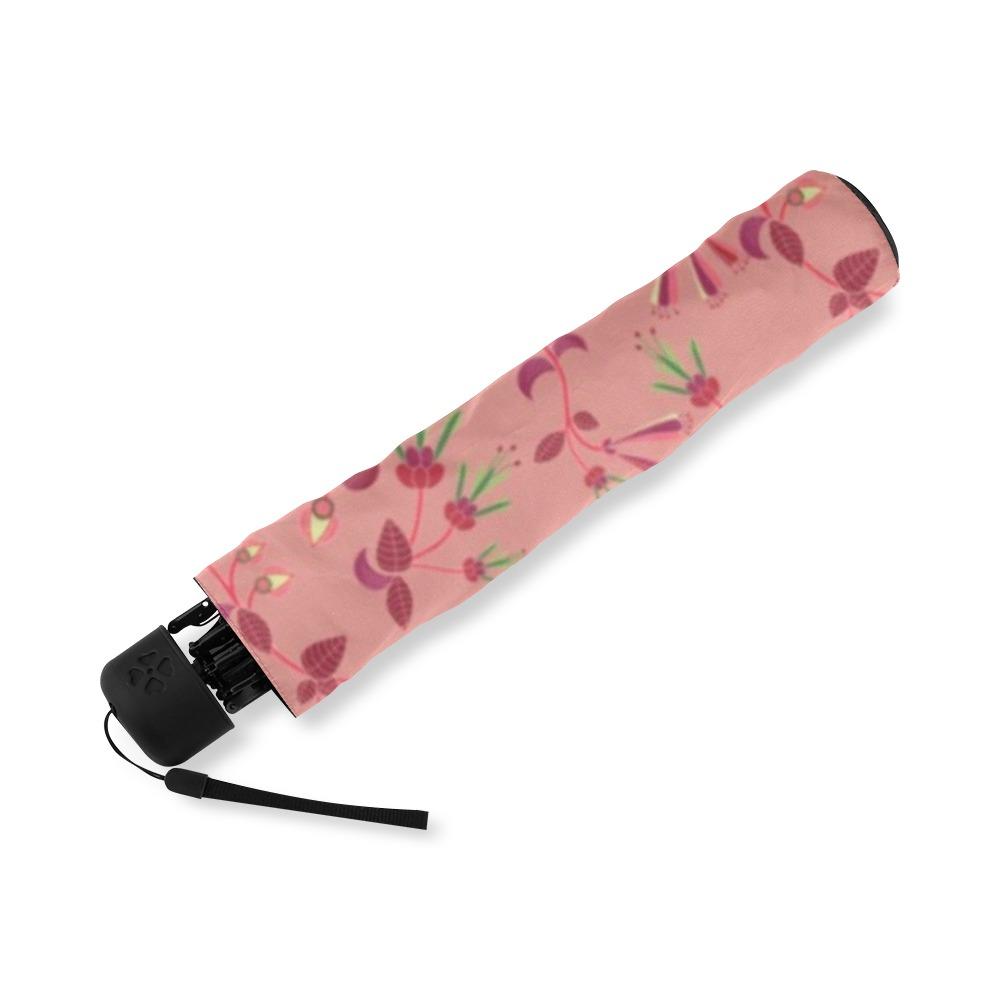 Swift Floral Peach Rouge Remix Foldable Umbrella (Model U01) Foldable Umbrella e-joyer 