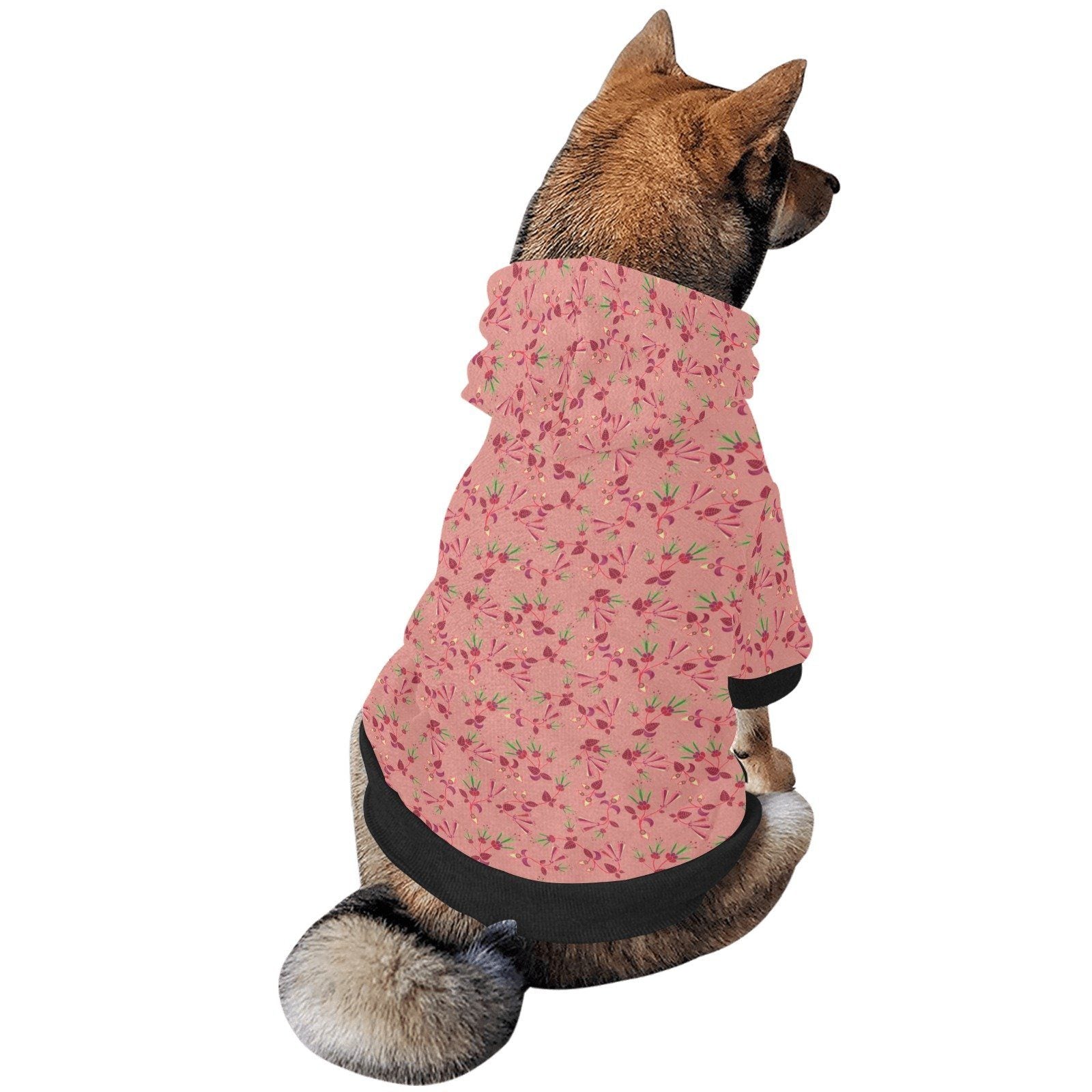 Swift Floral Peach Rouge Remix Pet Dog Hoodie Pet Dog Hoodie e-joyer 