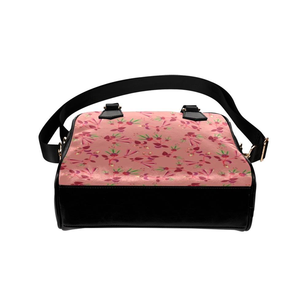 Swift Floral Peach Rouge Remix Shoulder Handbag (Model 1634) Shoulder Handbags (1634) e-joyer 