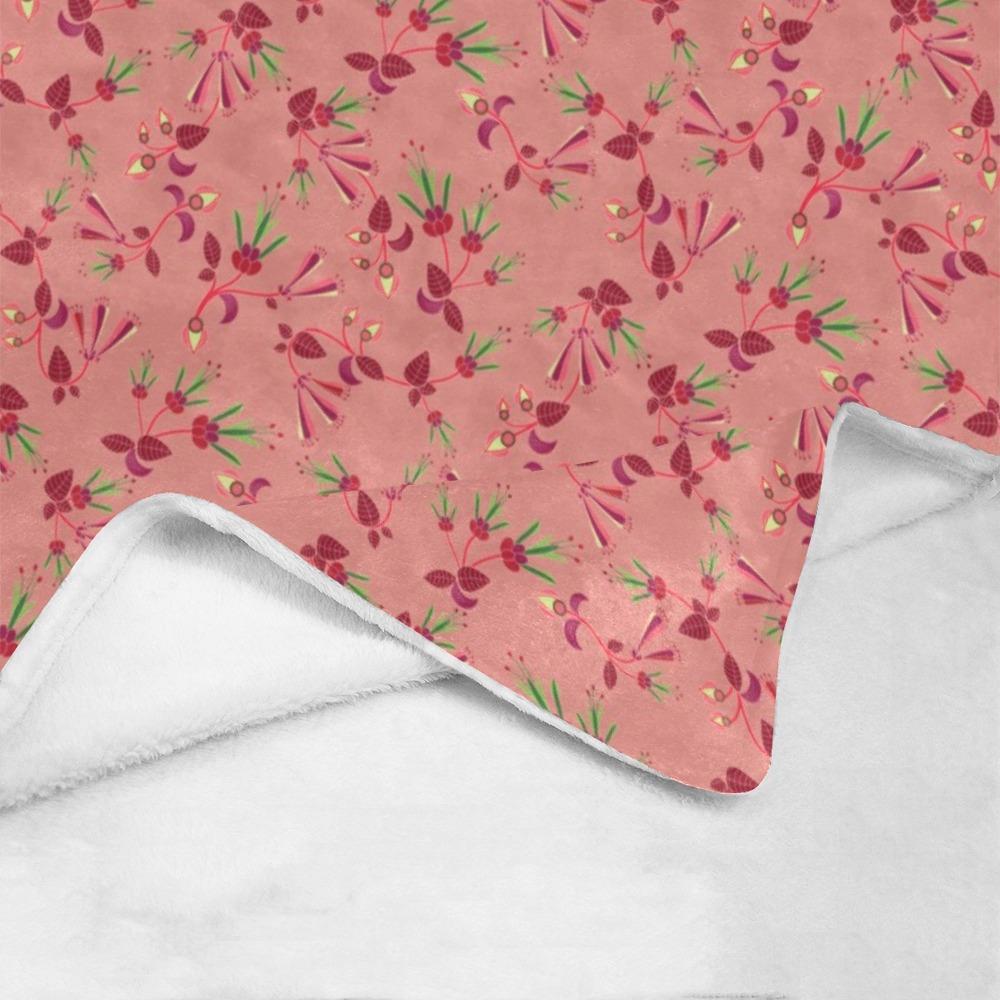 Swift Floral Peach Rouge Remix Ultra-Soft Micro Fleece Blanket 40"x50" Ultra-Soft Blanket 40''x50'' e-joyer 
