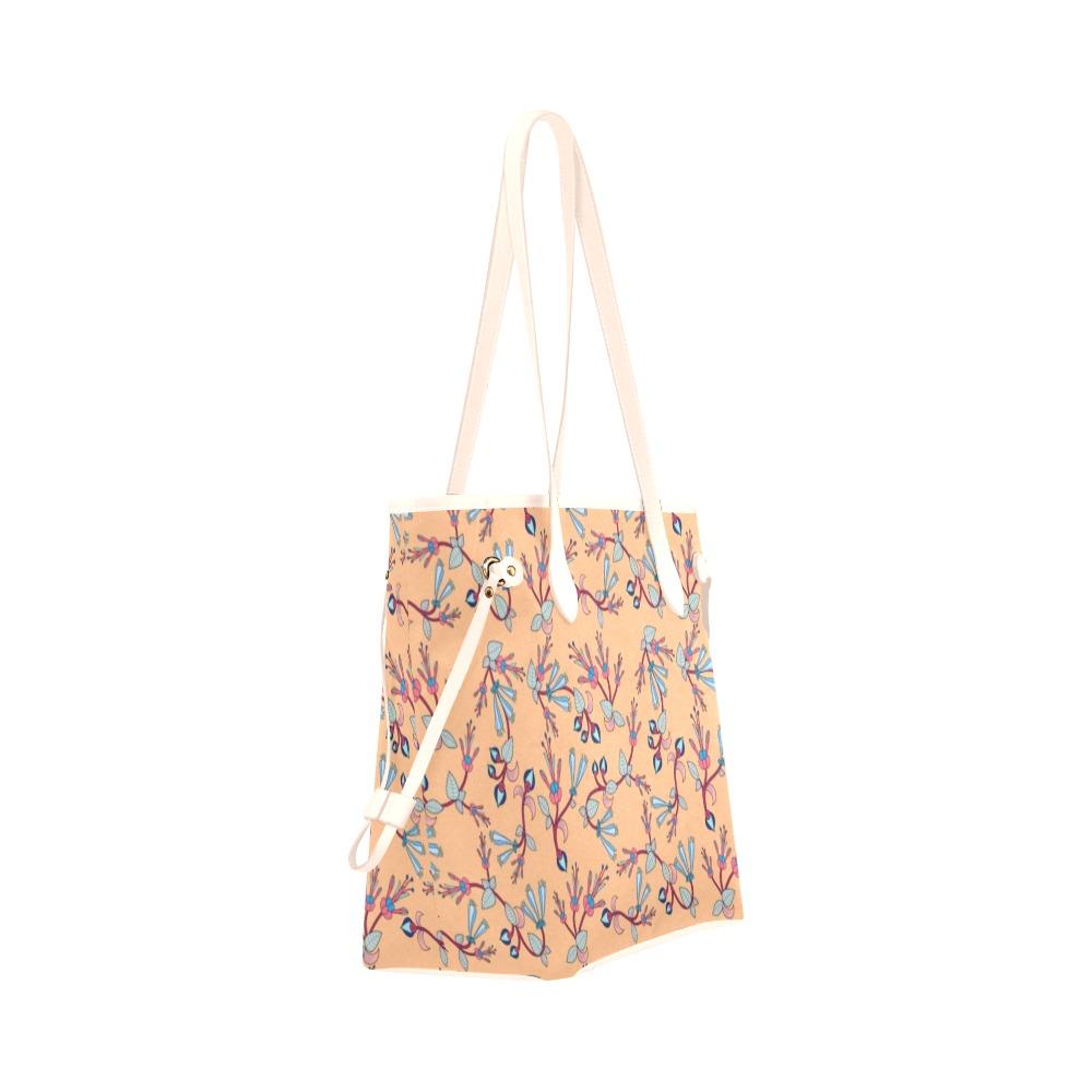 Swift Floral Peache Clover Canvas Tote Bag (Model 1661) Clover Canvas Tote Bag (1661) e-joyer 