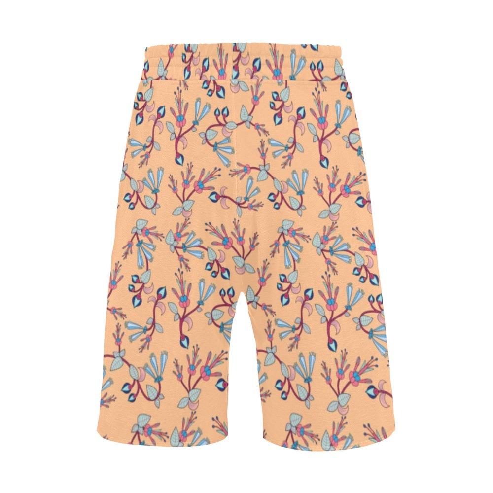 Swift Floral Peache Men's All Over Print Casual Shorts (Model L23) Men's Casual Shorts (L23) e-joyer 