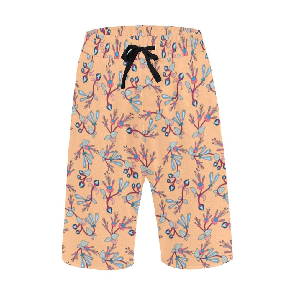 Swift Floral Peache Men's All Over Print Casual Shorts (Model L23) Men's Casual Shorts (L23) e-joyer 