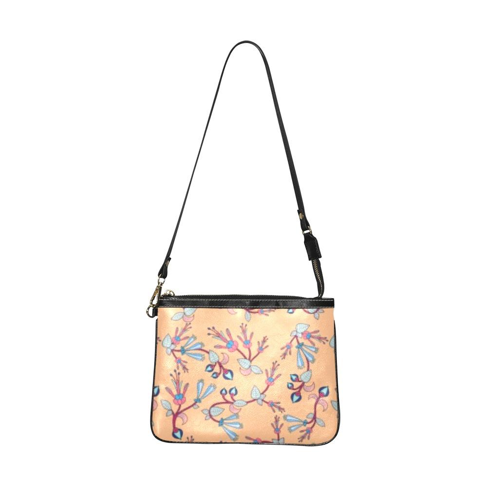 Swift Floral Peache Small Shoulder Bag (Model 1710) Small Shoulder Bag (1710) e-joyer 