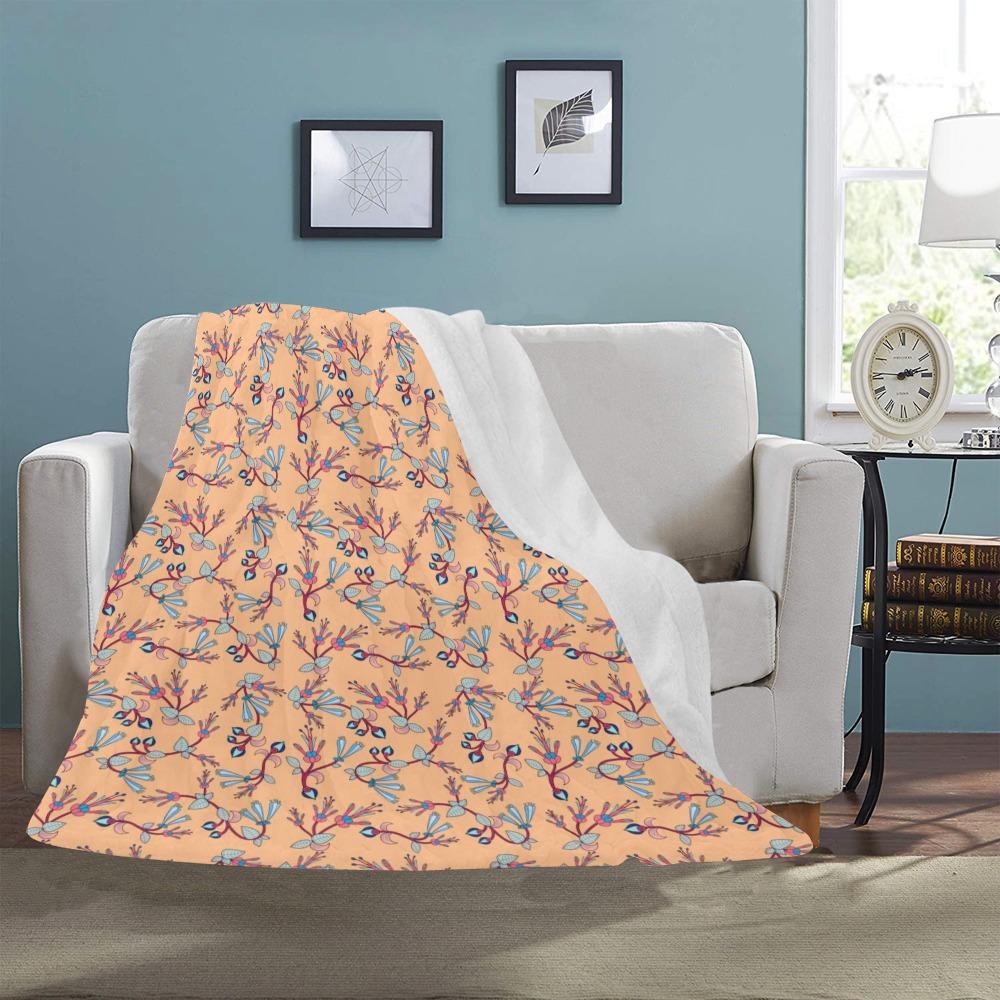 Swift Floral Peache Ultra-Soft Micro Fleece Blanket 50"x60" Ultra-Soft Blanket 50''x60'' e-joyer 
