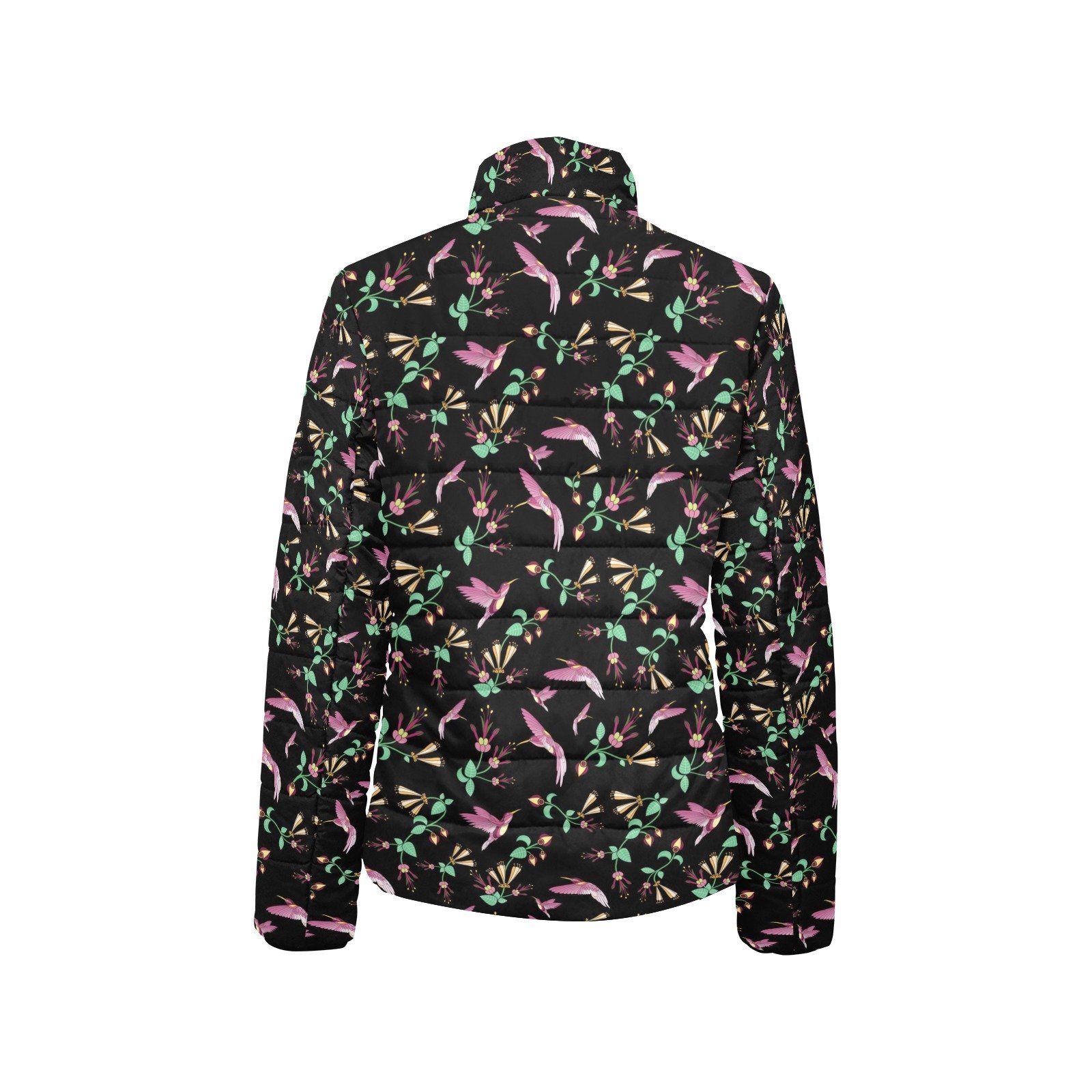 Swift Noir Women's Stand Collar Padded Jacket (Model H41) jacket e-joyer 