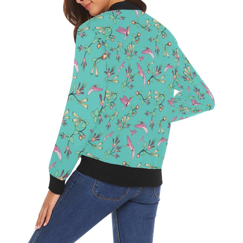 Swift Pastel All Over Print Bomber Jacket for Women (Model H19) Jacket e-joyer 
