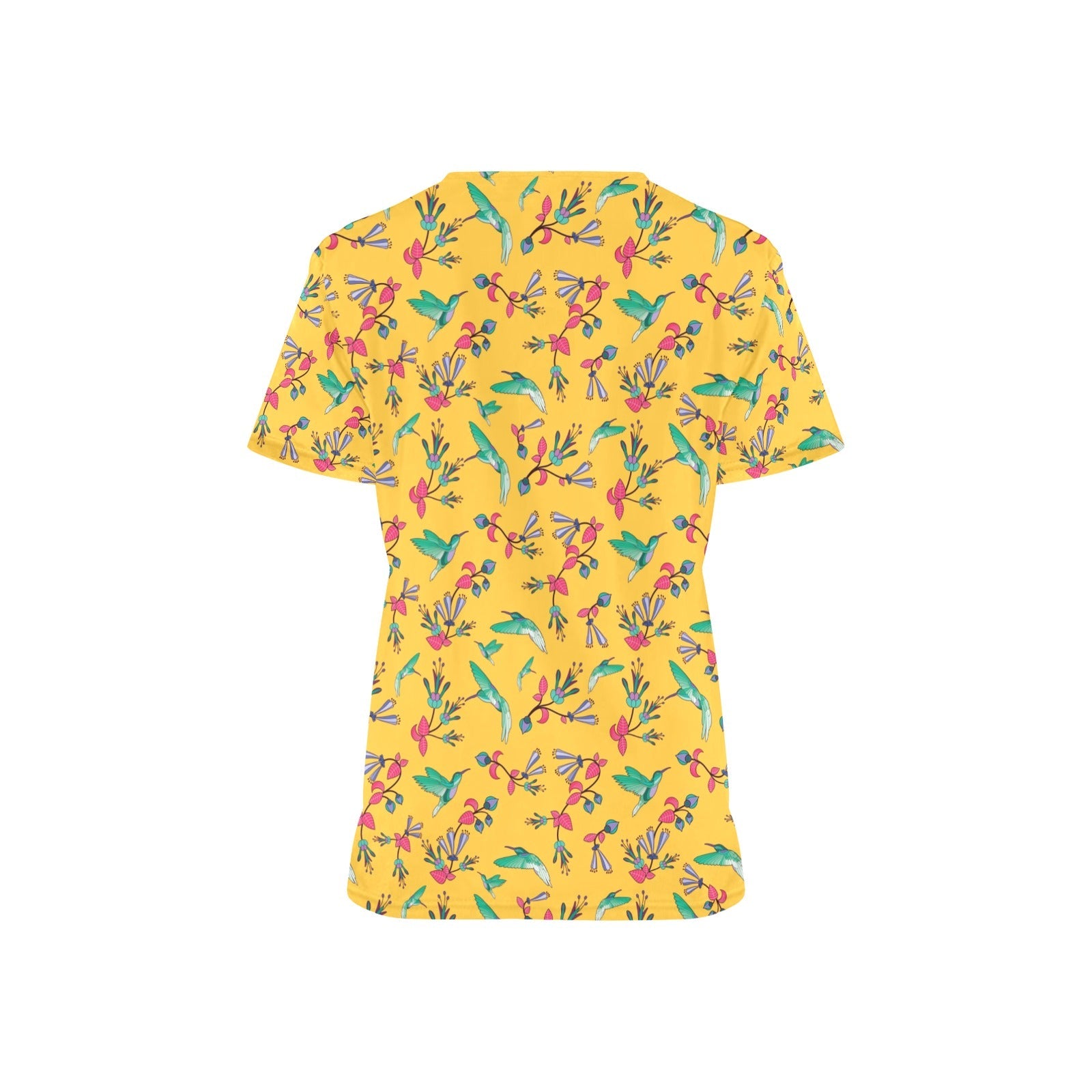 Swift Pastel Yellow All Over Print Scrub Top Scrub Top e-joyer 