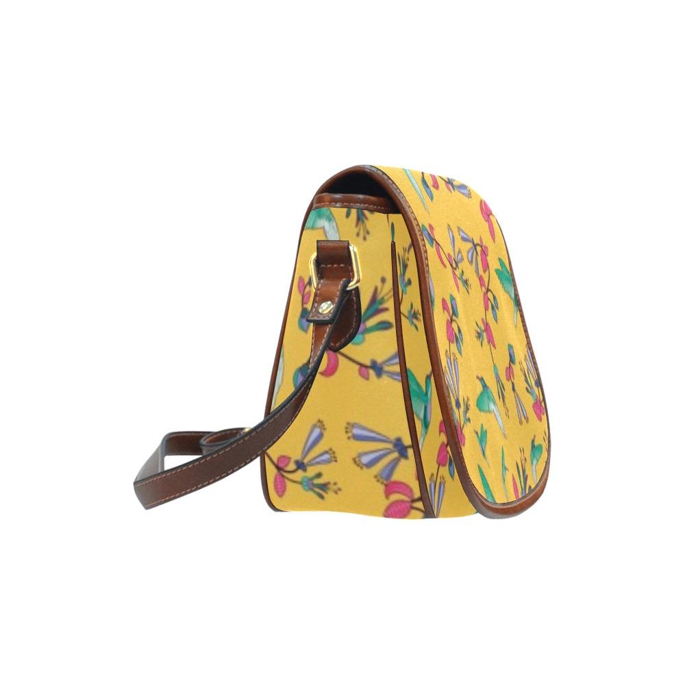 Swift Pastel Yellow Saddle Bag/Small (Model 1649) Full Customization Saddle Bag/Small (Full Customization) e-joyer 