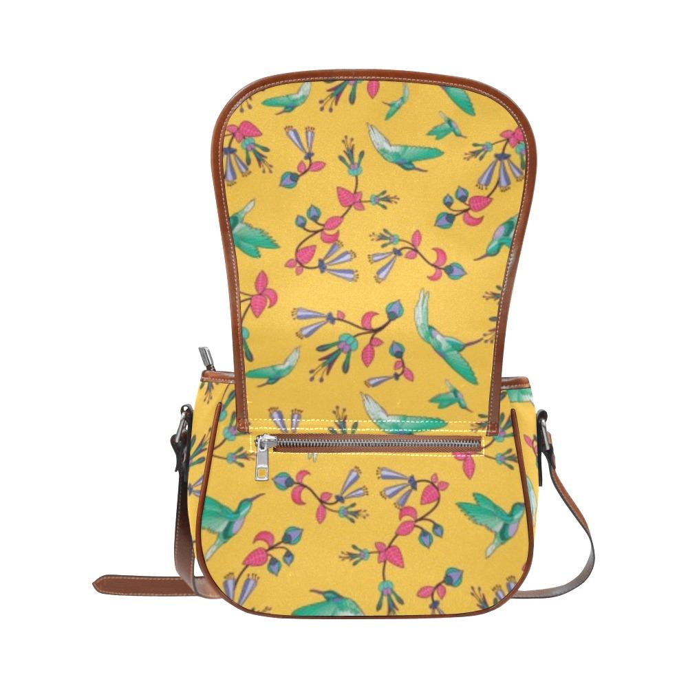 Swift Pastel Yellow Saddle Bag/Small (Model 1649) Full Customization Saddle Bag/Small (Full Customization) e-joyer 