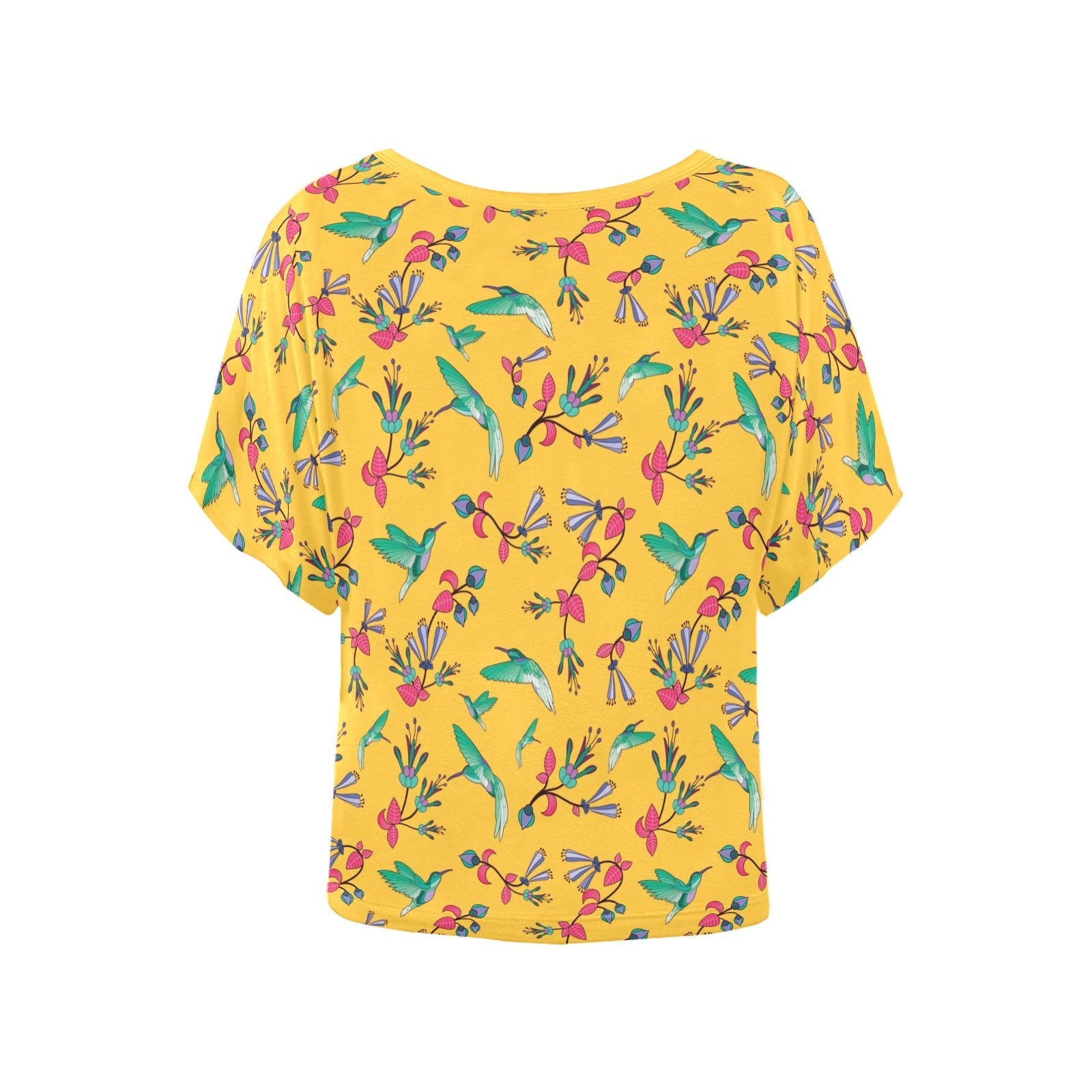 Swift Pastel Yellow Women's Batwing-Sleeved Blouse T shirt (Model T44) Women's Batwing-Sleeved Blouse T shirt (T44) e-joyer 