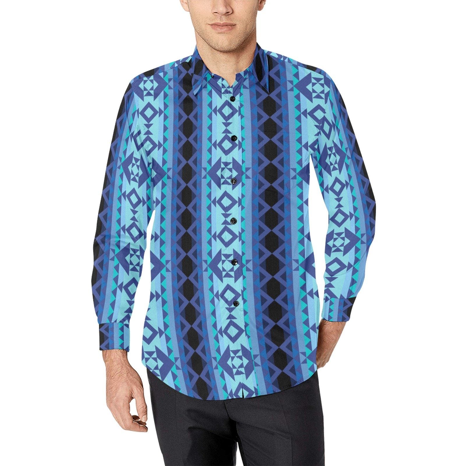Tipi Men's All Over Print Casual Dress Shirt (Model T61) Men's Dress Shirt (T61) e-joyer 