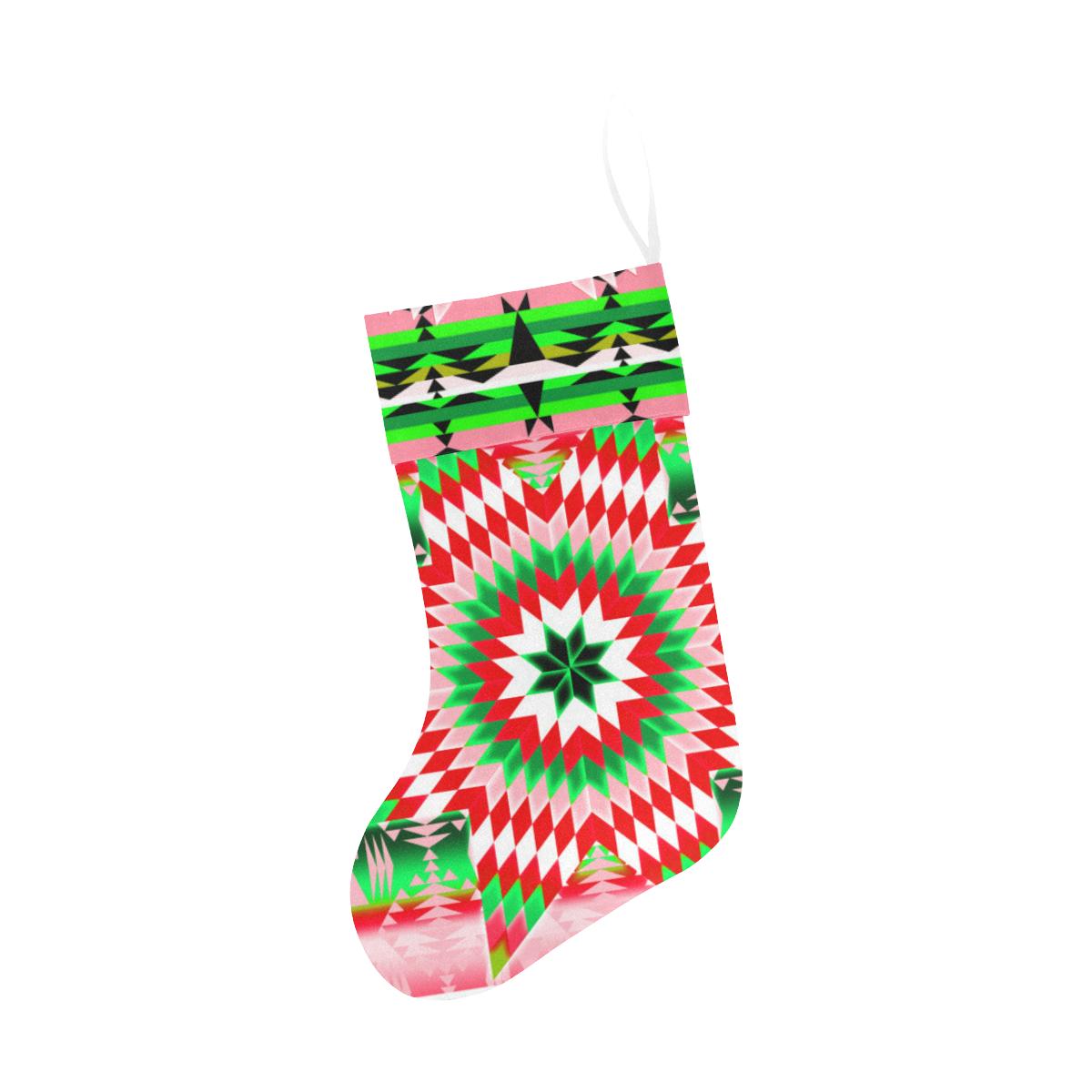 Tropical Forest Star Quilt Christmas Stocking holiday stocking e-joyer 