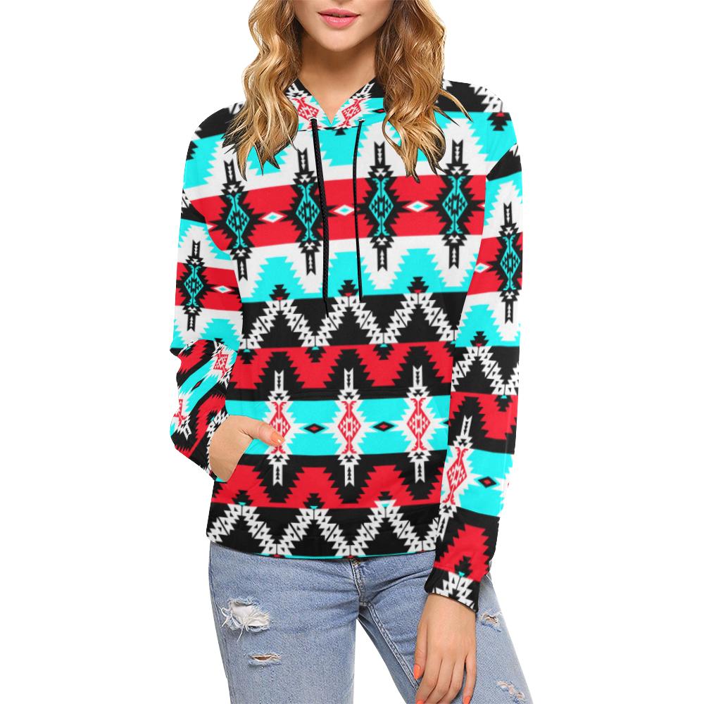 Two Spirit Dance All Over Print Hoodie for Women (USA Size) All Over Print Hoodie for Women (H13) e-joyer 