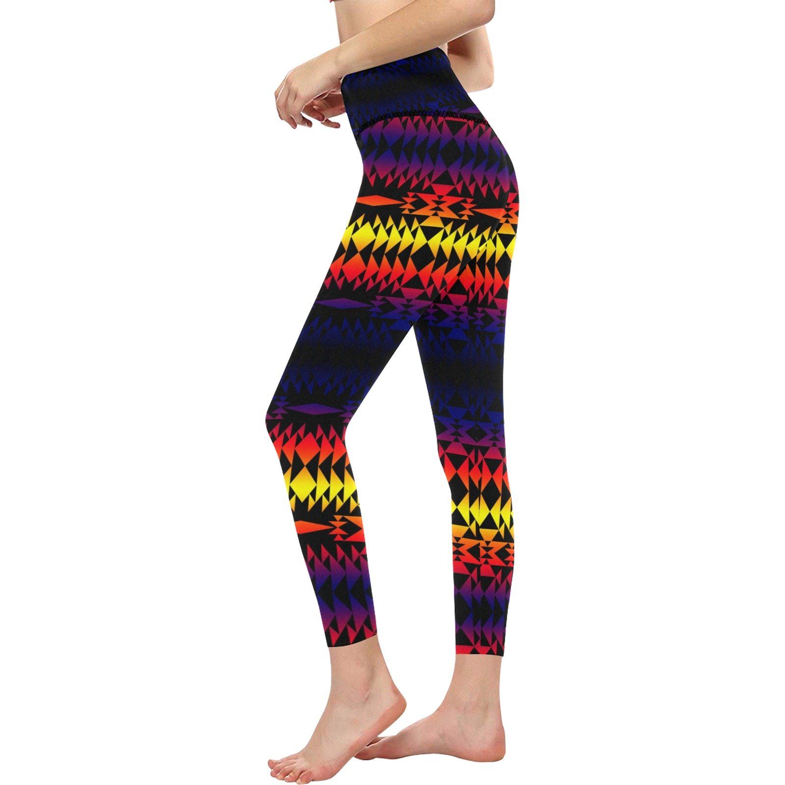 Two Worlds Apart All Over Print High-Waisted Leggings (Model L36) High-Waisted Leggings (L36) e-joyer 
