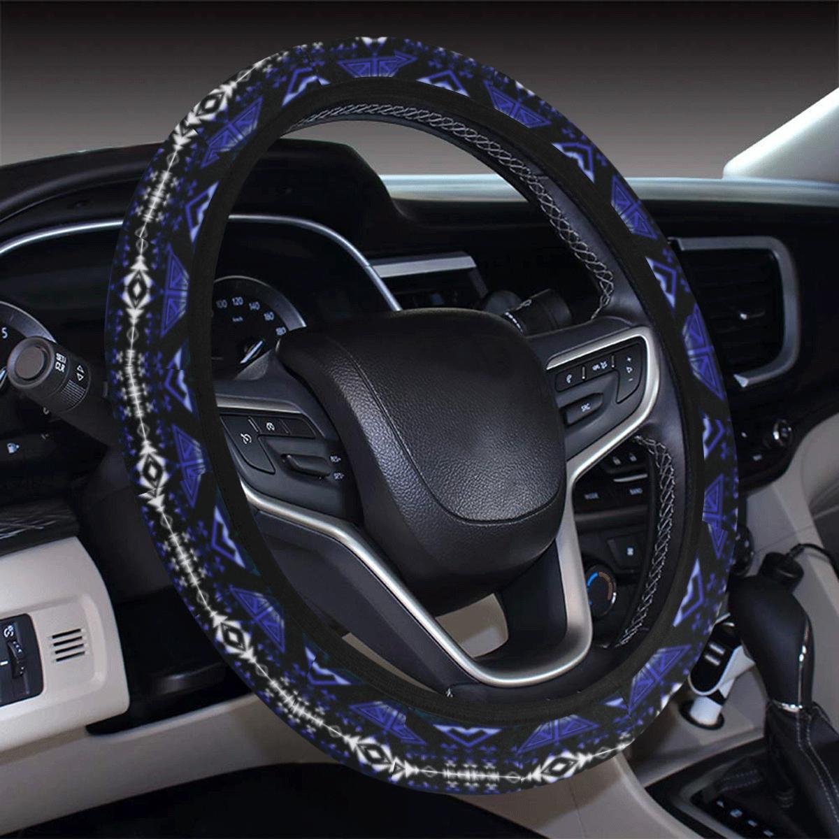 Upstream Expedition Forest Sky Steering Wheel Cover with Elastic Edge Steering Wheel Cover with Elastic Edge e-joyer 