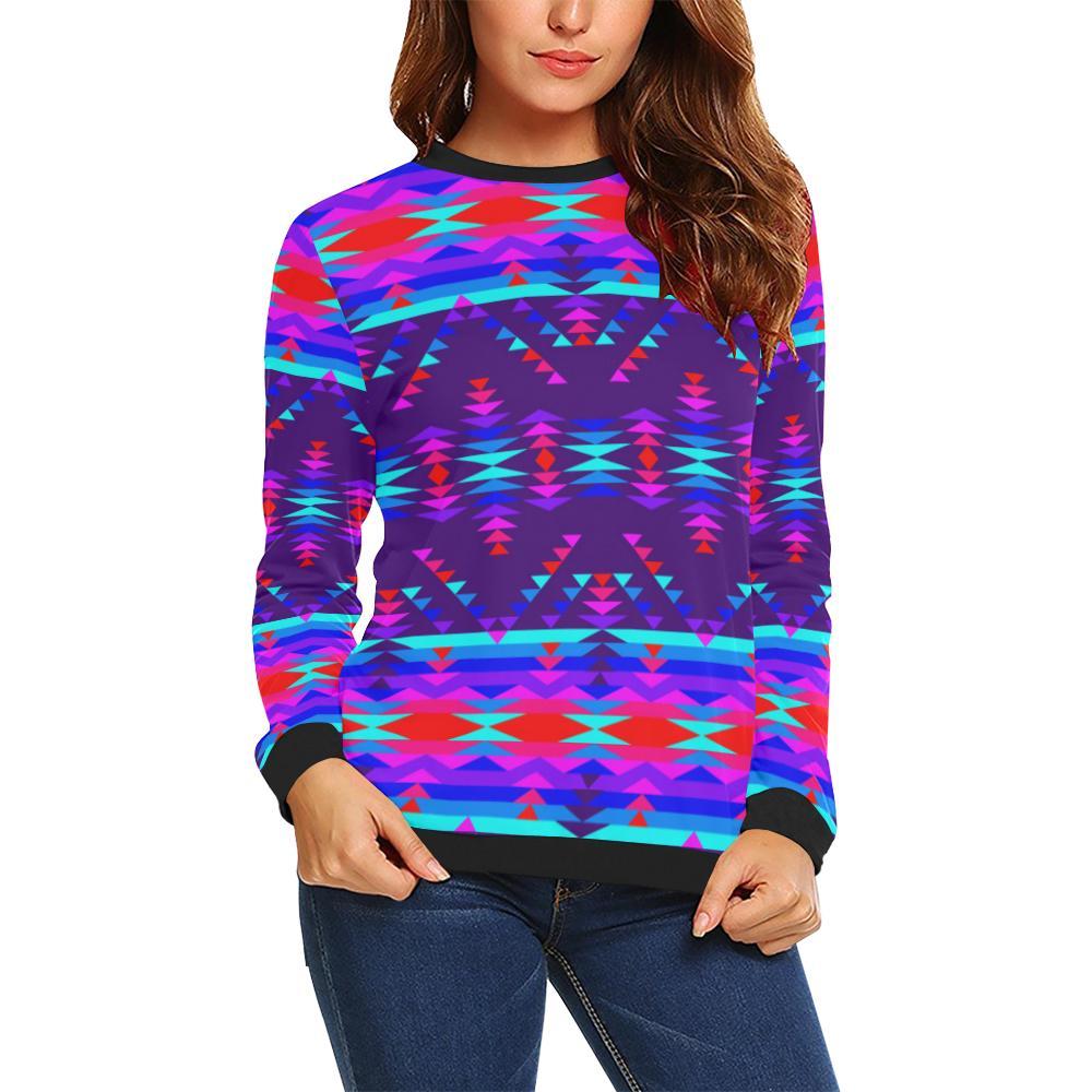 Vision of Peace LG All Over Print Crewneck Sweatshirt for Women (Model H18) Crewneck Sweatshirt for Women (H18) e-joyer 