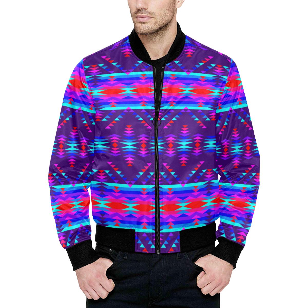 Vision of Peace LG Unisex Heavy Bomber Jacket with Quilted Lining All Over Print Quilted Jacket for Men (H33) e-joyer 