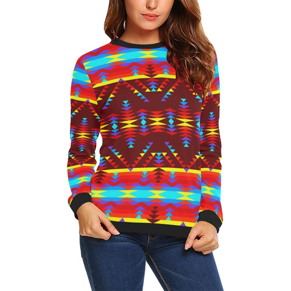 Visions of Lasting Peace All Over Print Crewneck Sweatshirt for Women (Model H18) Crewneck Sweatshirt for Women (H18) e-joyer 