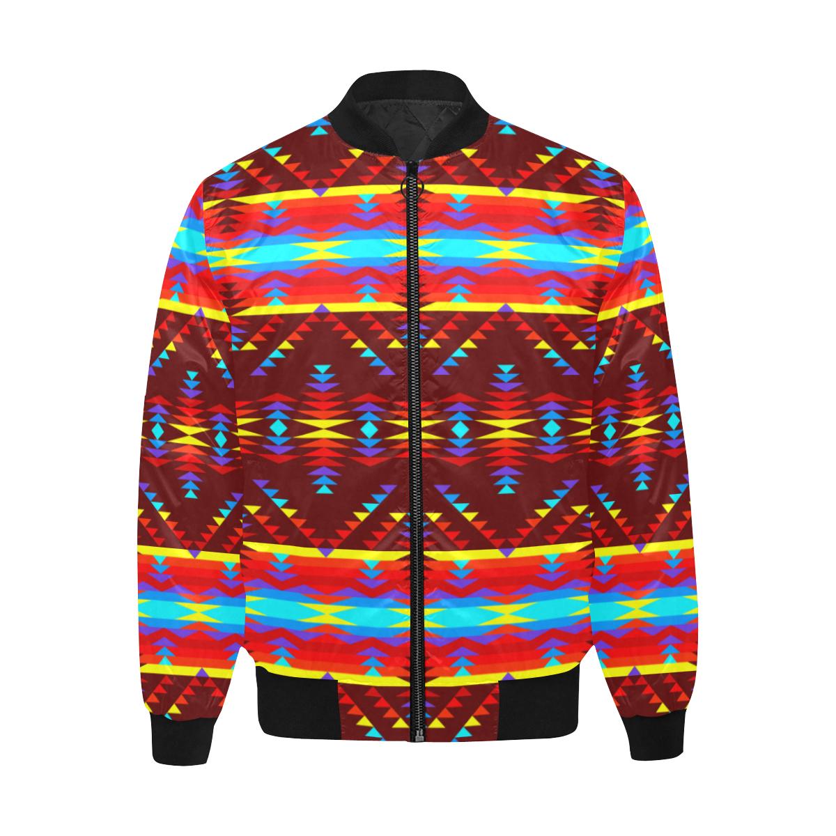 Visions of Lasting Peace Unisex Heavy Bomber Jacket with Quilted Lining All Over Print Quilted Jacket for Men (H33) e-joyer 