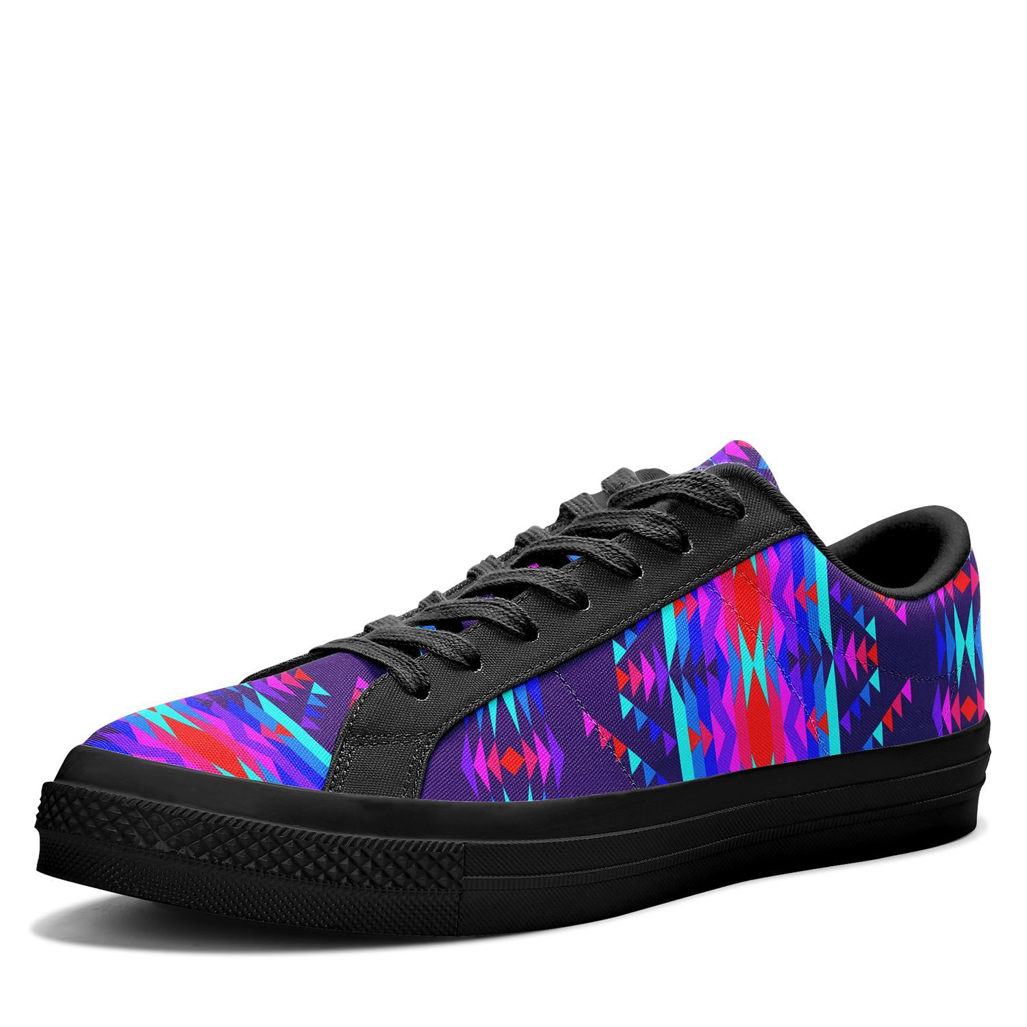 Visions of Peace Aapisi Low Top Canvas Shoes Black Sole 49 Dzine 