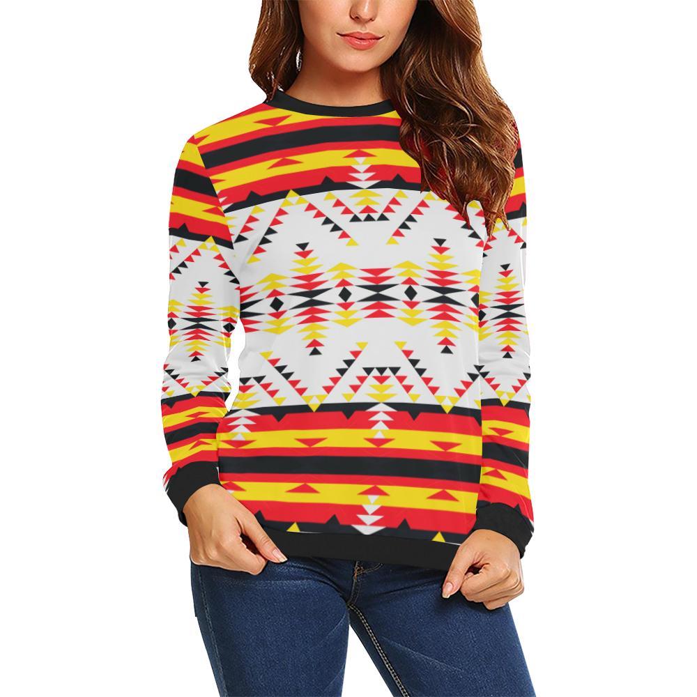 Visions of Peace Directions All Over Print Crewneck Sweatshirt for Women (Model H18) Crewneck Sweatshirt for Women (H18) e-joyer 