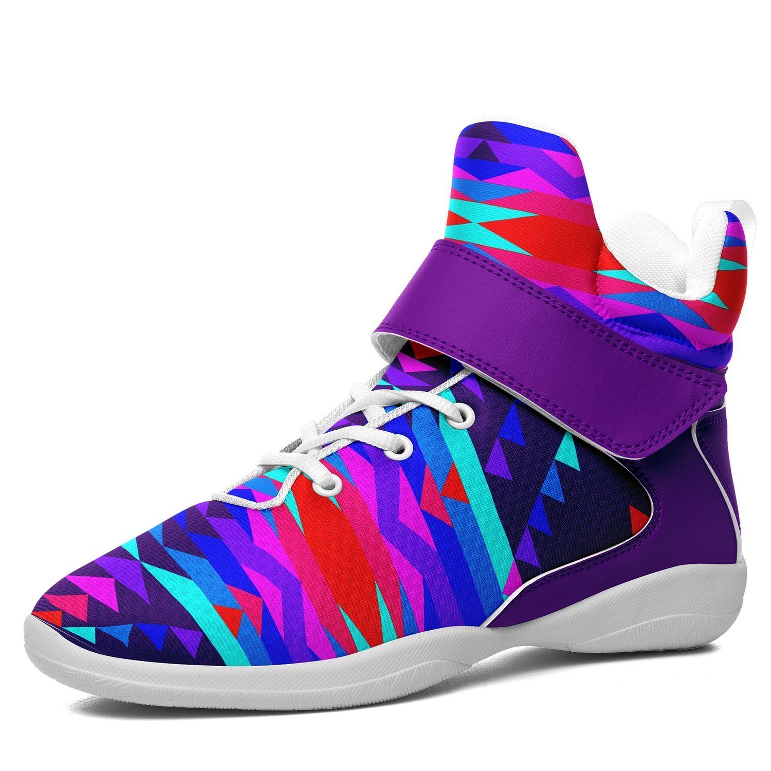 Visions of Peace Ipottaa Basketball / Sport High Top Shoes - White Sole 49 Dzine US Men 7 / EUR 40 White Sole with Indigo Strap 