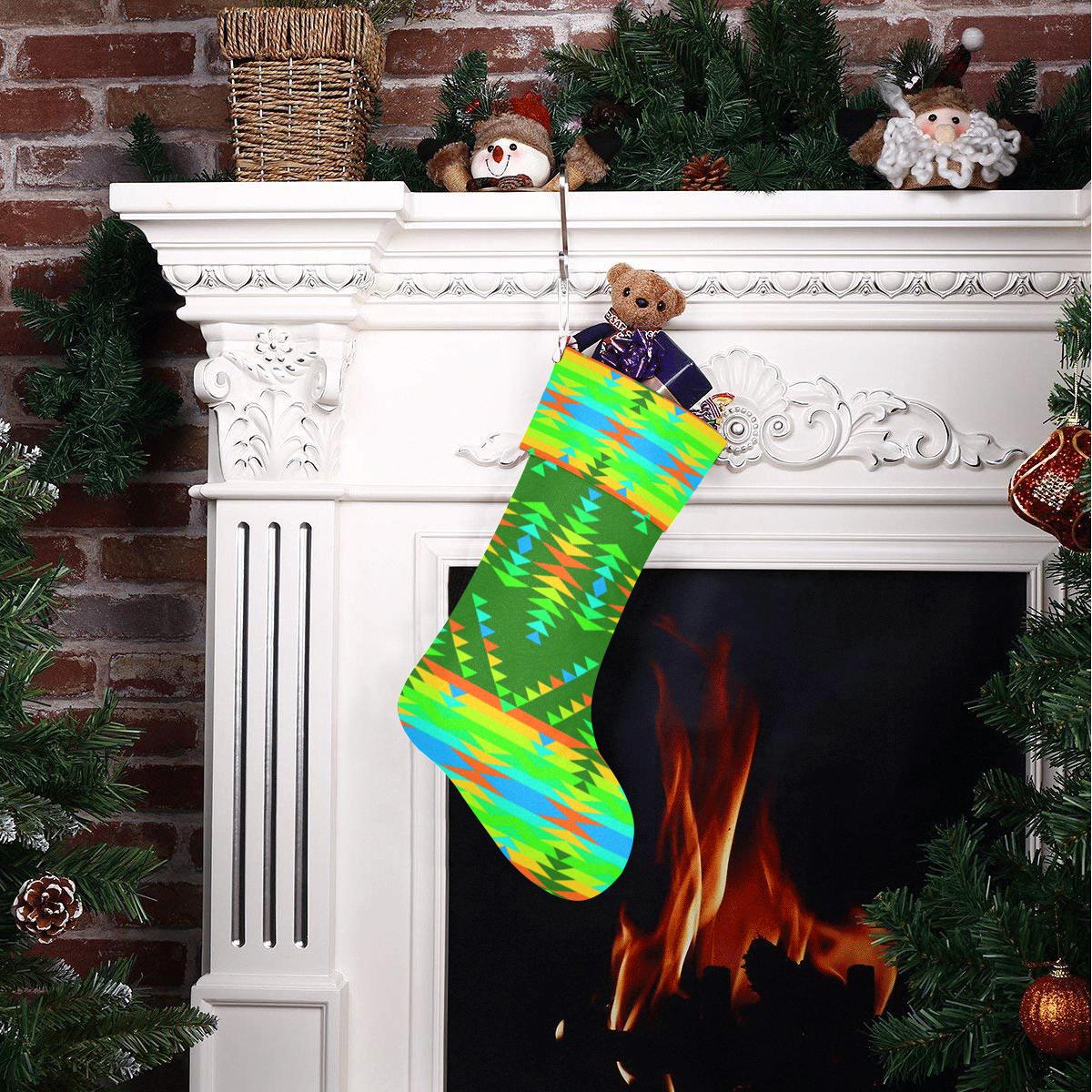 Visions of Peaceful Fall Christmas Stocking holiday stocking e-joyer 