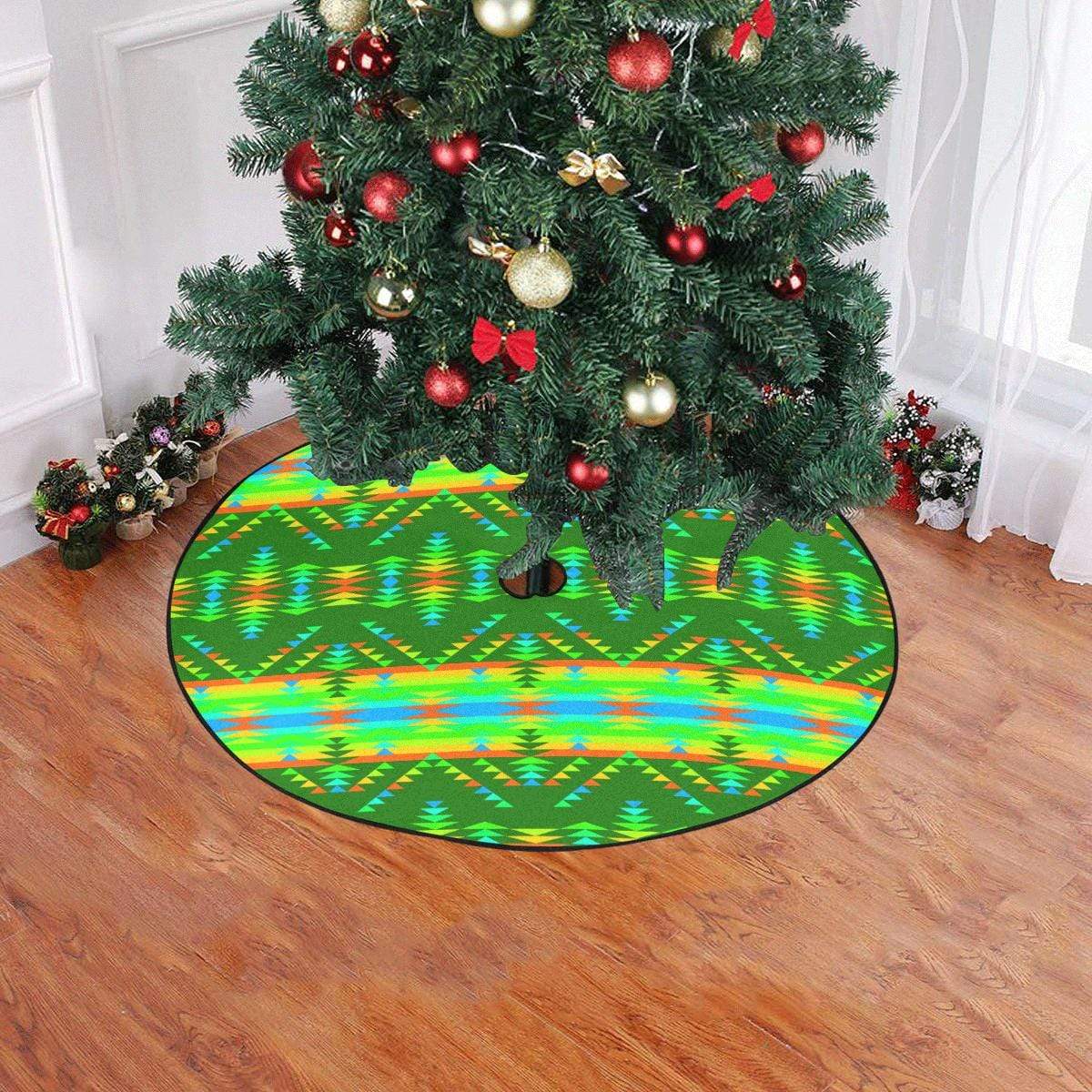 Visions of Peaceful Fall Christmas Tree Skirt 47" x 47" Christmas Tree Skirt e-joyer 