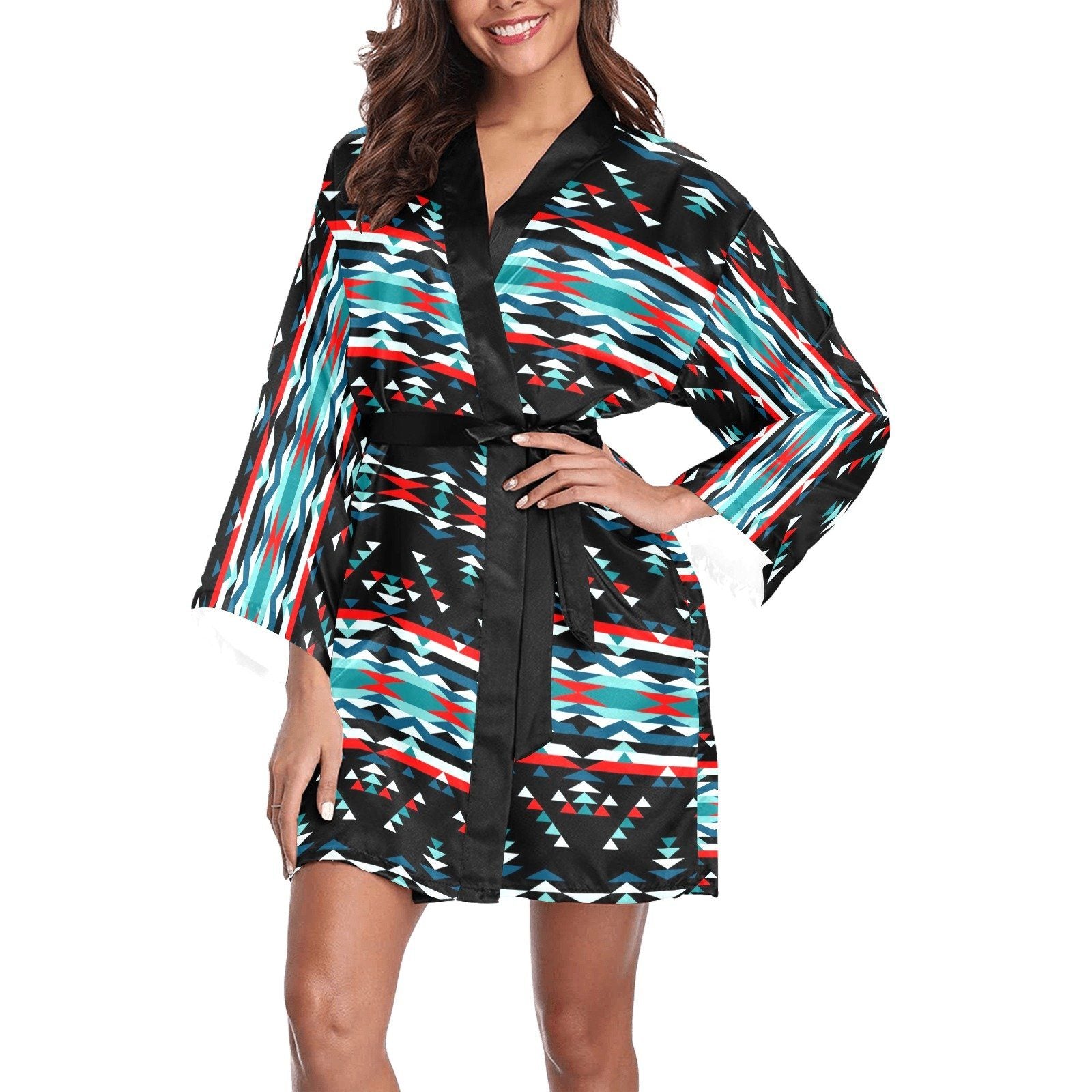 Visions of Peaceful Nights Long Sleeve Kimono Robe Long Sleeve Kimono Robe e-joyer 