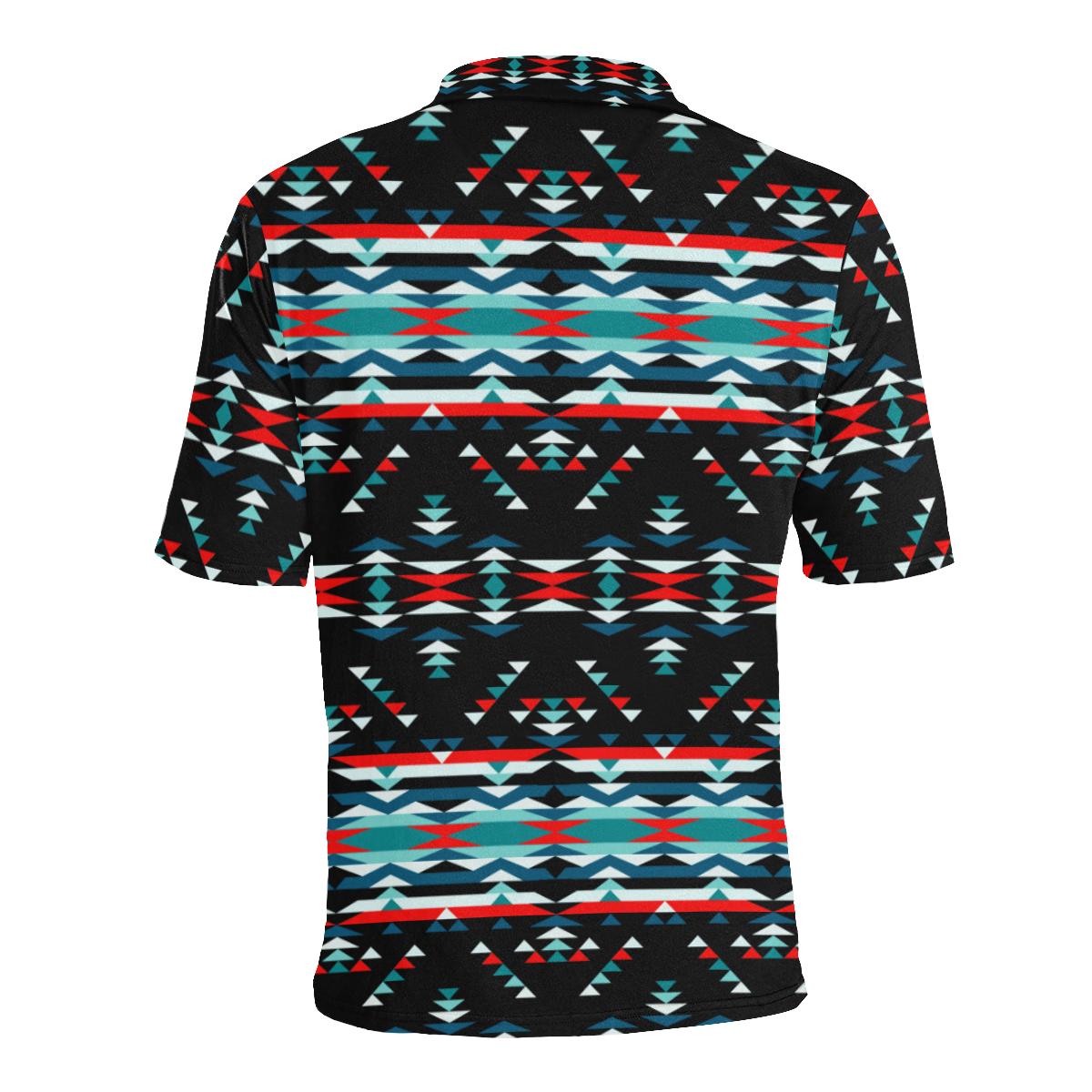 Visions of Peaceful Nights Men's All Over Print Polo Shirt (Model T55) Men's Polo Shirt (Model T55) e-joyer 