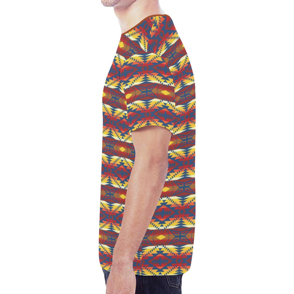 War Party New All Over Print T-shirt for Men/Large Size (Model T45) New All Over Print T-shirt for Men/Large (T45) e-joyer 