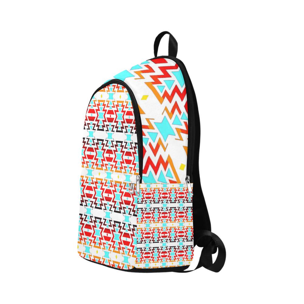 White Fire and Sky All Over Large Backpack (Model 1659) Casual Backpack for Adult (1659) e-joyer 