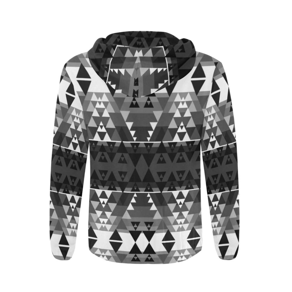 Writing on Stone Black and White All Over Print Full Zip Hoodie for Men (Model H14) All Over Print Full Zip Hoodie for Men (H14) e-joyer 